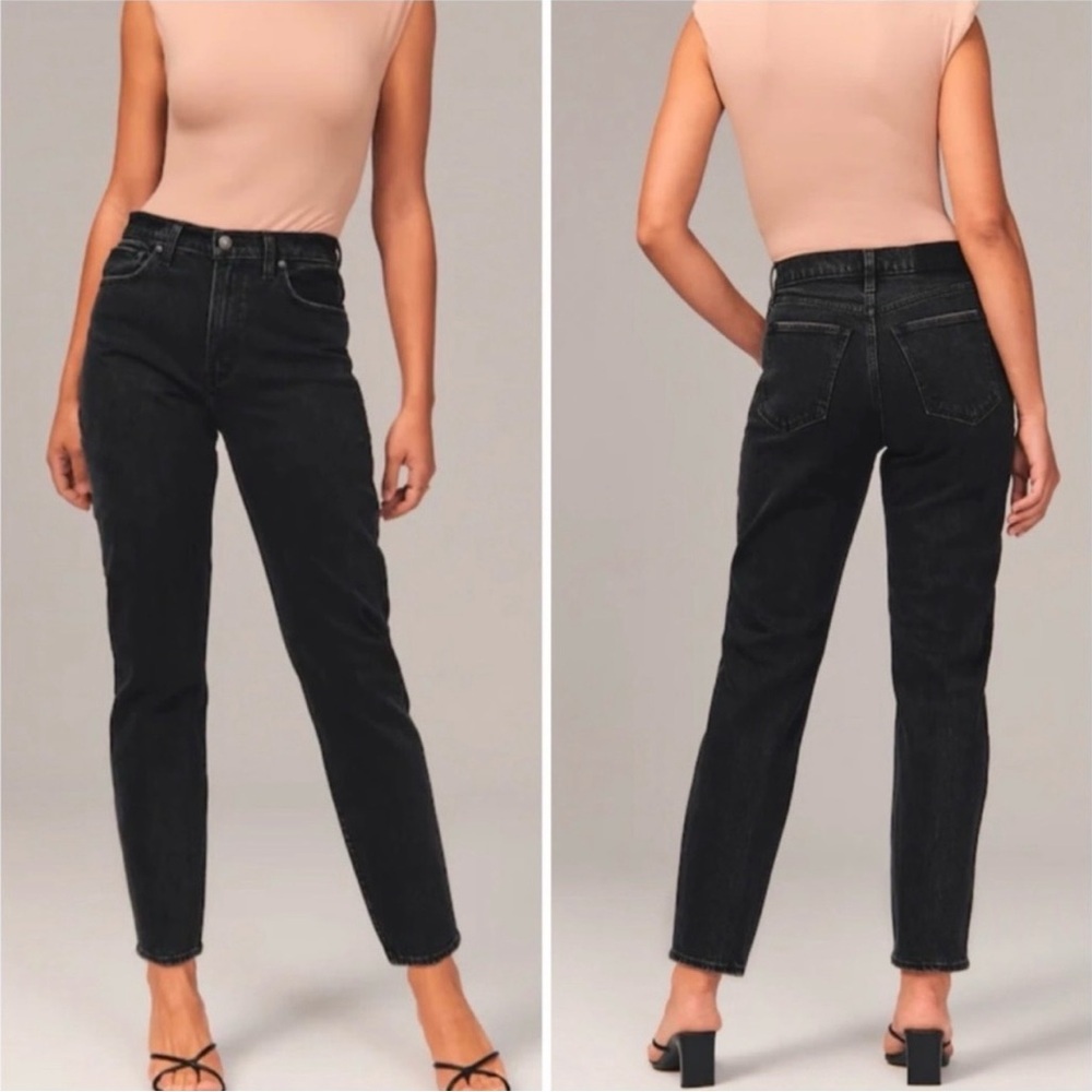 Abercrombie & Fitch The 80’s Mom High Rise Black Jeans